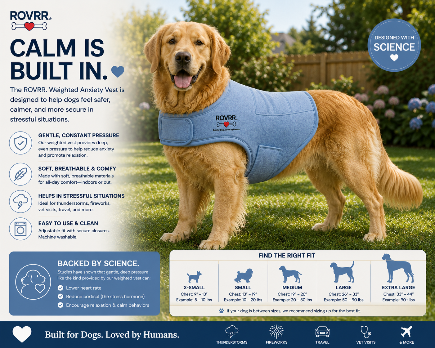 ROVRR™ Weighted Anxiety Vest