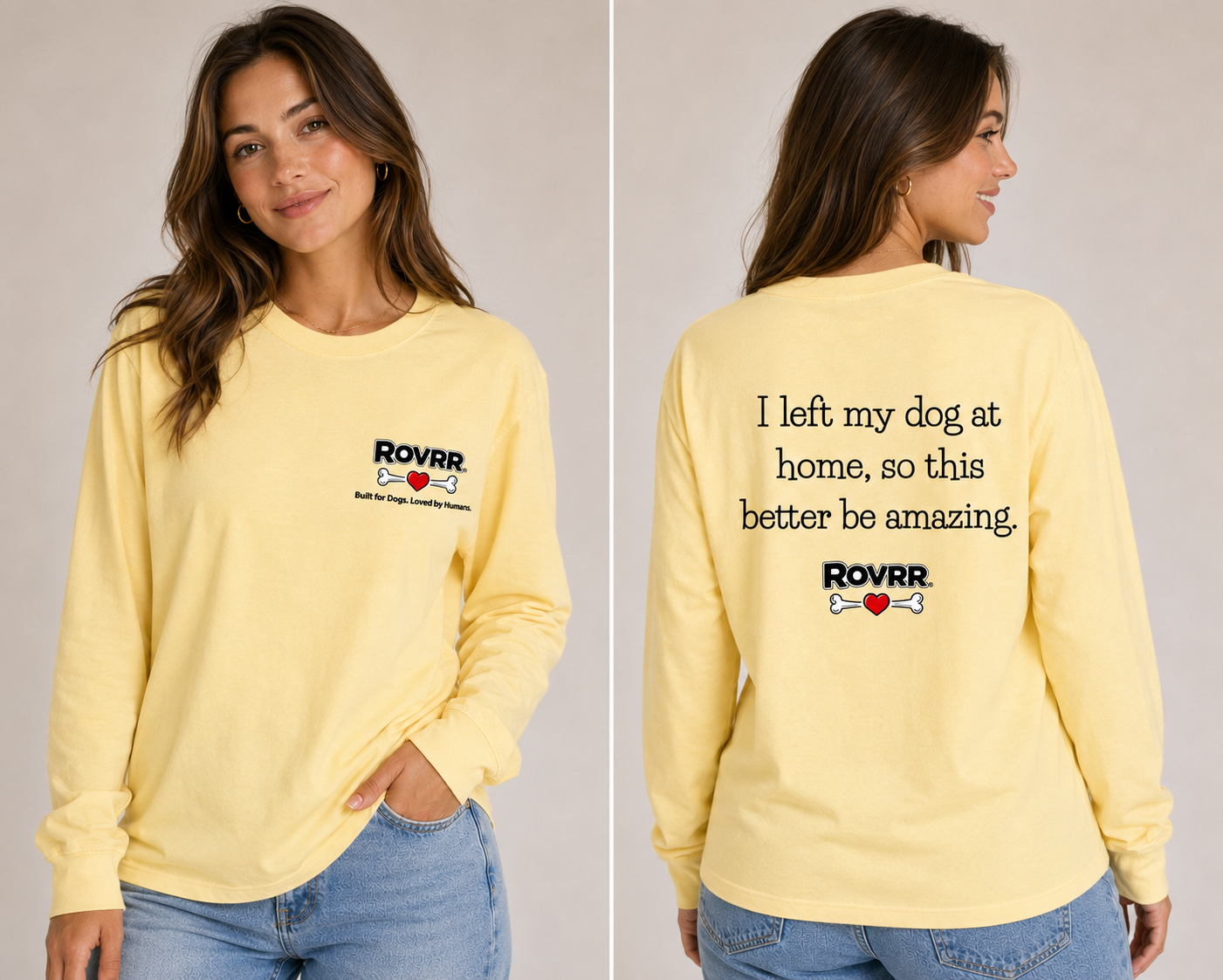 I left my dog at home for this - ring-spun t-shirt