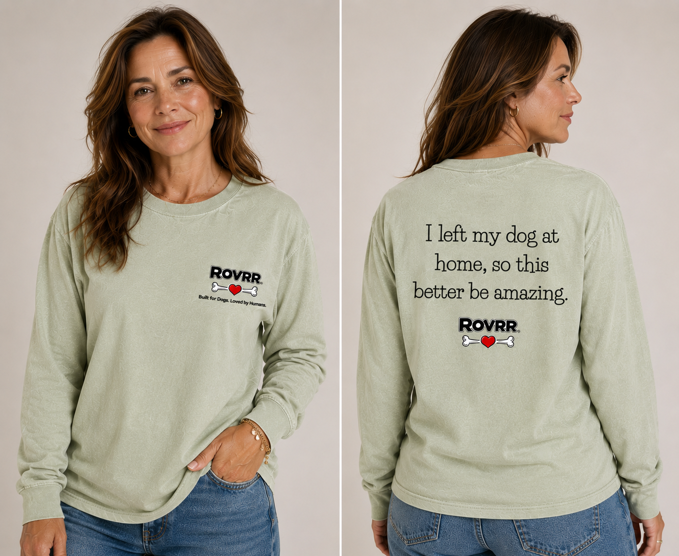 I left my dog at home for this - ring-spun t-shirt